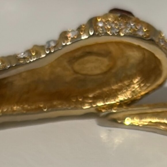 KENNETH LANE RHINESTONE SNAKE/SERPENT CLAMP BRACELET - Picture 10 of 10